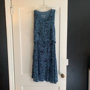 Latched Mama Nursing Dress - Blue & Black Floral